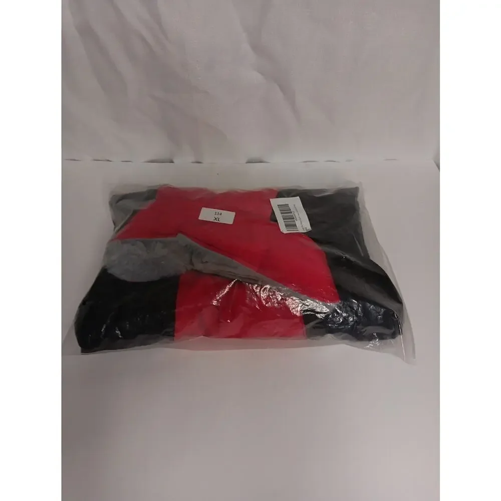 XL Fleece Lined Dog Jacket Red And Black